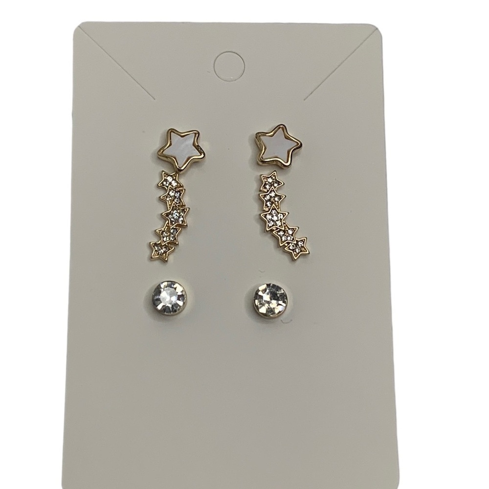 Set of three earrings
